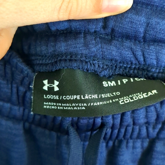Under Armour Storm Men's Loose Fit Cold Gear Heathered Dark Blue Sweatpants Sz S - Picture 6 of 12